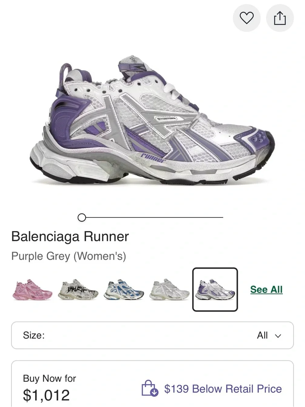Balenciaga Women's Light Green and Lavender Athletic Sneakers